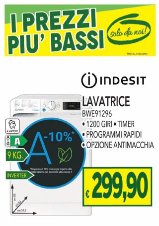 LAVATRICE INDESIT BWE91296